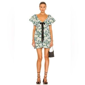 AGUA BY AGUA BENDITA Horizonte Floral-Printed Cotton-Poplin Mini Dress